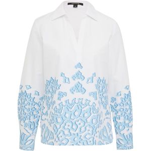 comma - Blouse - Tuniek - Katoen-Polyester Mix - Met Overhemdkraag