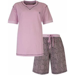 Dames shortama katoen - Lila Panter