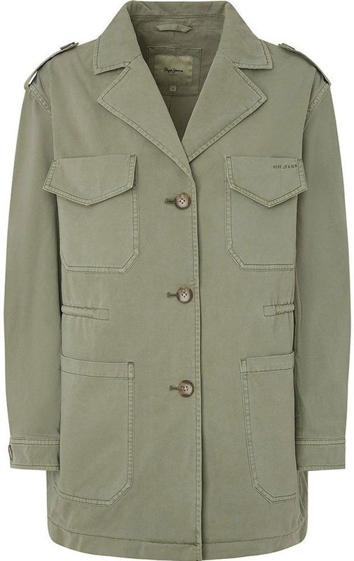 Pepe Jeans - PL402425 - Jas - Groen - Casual - Katoen