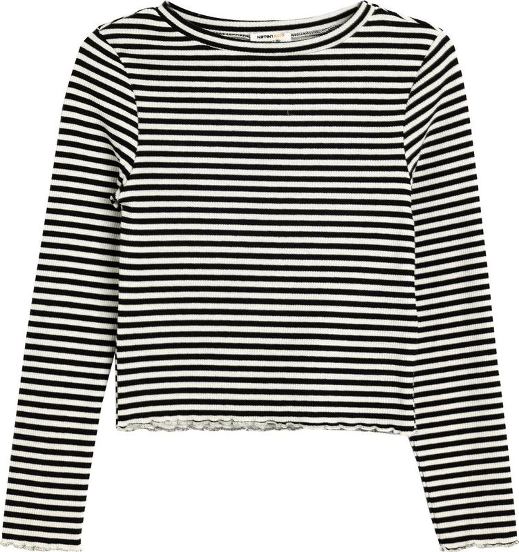Koton - Shirt - Zwart/Wit - Lange Mouw - Gestreept