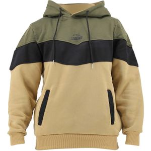 Hoodie Legend tricolore dames/heren Beige fleece