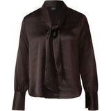 Blouse - Satijn - V-halslijn - Normale Pasvorm