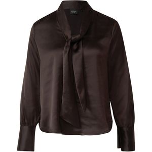 Blouse - Satijn - V-halslijn - Normale Pasvorm