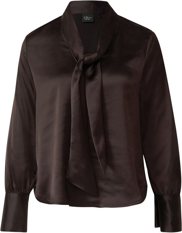 Blouse - Satijn - V-halslijn - Normale Pasvorm