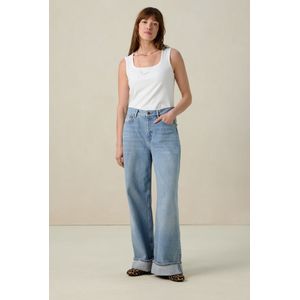 Sissy-Boy - Rib Singlet - Wit - Vierkante Halslijn