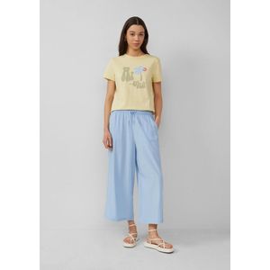 QS - Capri Broek - Lichtblauw - 7/8 Lengte - Wide Leg - Mid Waist