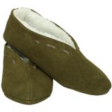 ARIESZZZ Unisex Spaanse Sloffen - Groen - Suede en Synthetische Voering