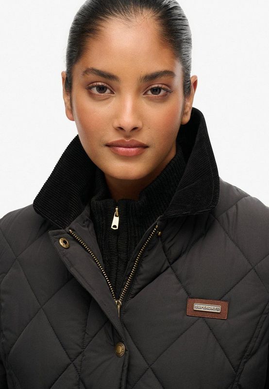 Superdry - Gevoerde jas met ribfluwelen afwerking - Dames - Gewatteerde jassen