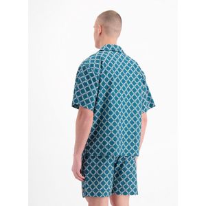 Black Bananas - Monogram Shirt - Groen - Overhemd - Katoen