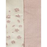 Vertbaudet - Set van 2 paar - Maillots - Gebloemd en Geribd - Voor Babymeisjes