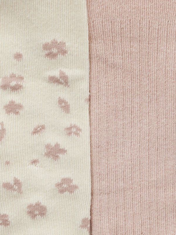 Vertbaudet - Set van 2 paar - Maillots - Gebloemd en Geribd - Voor Babymeisjes
