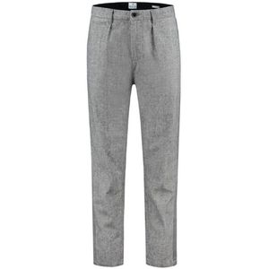 Dstrezzed Chino Wide Pleated Melange Dobby Grijs