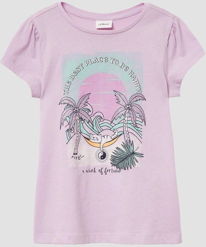 s.Oliver - T-Shirt - A-vorm - Katoenen Jersey - Glitterprint