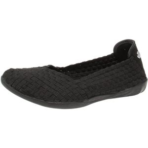 Bernie Mev - Catwalk - Loafers - Zwart - Geweven Elastisch - Lichtgewicht Ontwerp