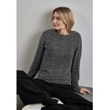 Street One - Bedrukt Ottomaans Overhemd - Zwart - Dames