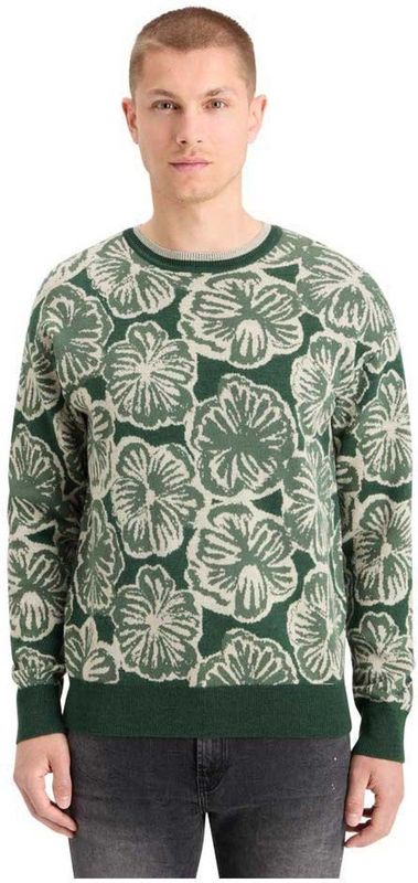 Scotch & Soda - Jacquard Trui - Heren - Regular Fit - 100% Merinowol