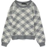 Vero Moda - Vmlara Ls O-neck Pullover - Medium Grey Mel - Dames Trui