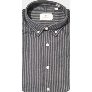 Basefield - Casual Hemd - Blauw - Katoen - Lange Mouwen