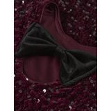 Pailletten Jurk - Korte Jurk - Lange Mouwen - Ronde Hals