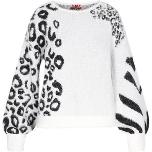 myMo - ROCKS - Trui - Zwart / Offwhite - Lange Mouw