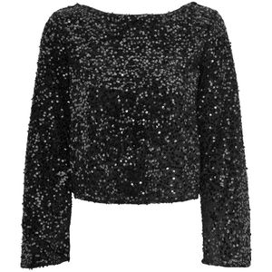 Jacqueline de Yong sara l/s bow sequins top jrs 15337655 detail