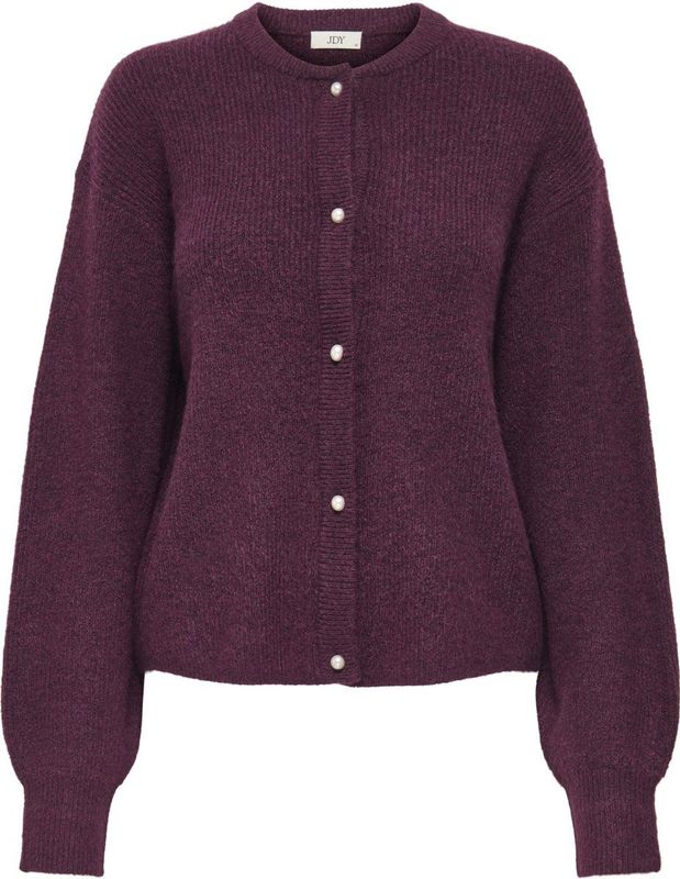 Jacqueline de Yong Vest Jdylumi Life L/s Button Cardiga Knt 15326819 Fig/melange Dames Maat - XL