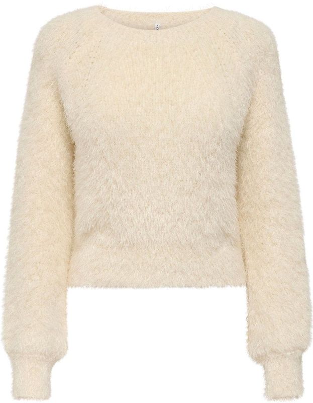 ONLY - ONLLULU LS RIB SHORT O-NECK CC KNT - Dames - Gebreide Pullover