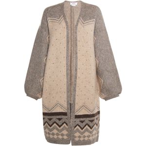 usha FESTIVAL Gebreid vest  beige / beige gemêleerd / zwart