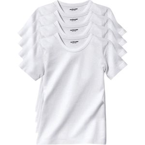 T-shirt - Wit - Katoen - Set van 4