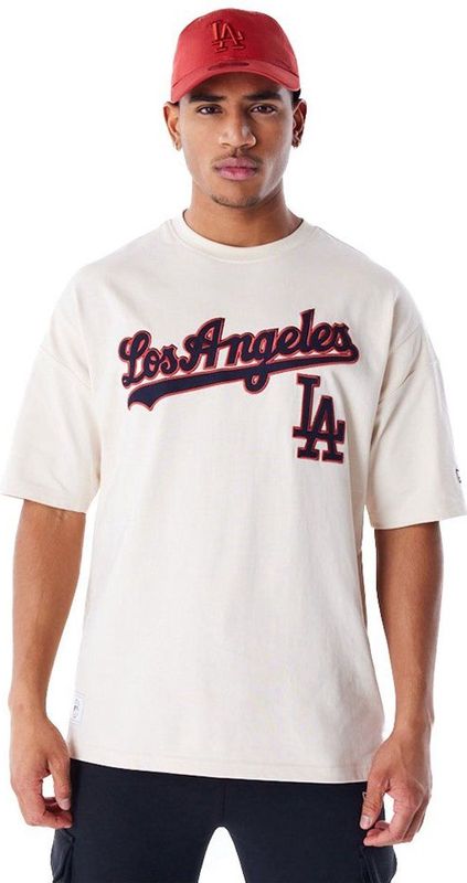 New Era Mlb Rib Infill Los Angeles Dodgers T-shirt Met Korte Mouwen Wit L Man