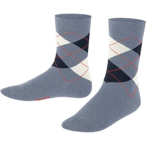 FALKE - Classic Argyle - Sokken - Blauw - Versterkt Duurzaam Huidvriendelijk Katoen