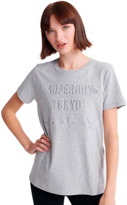 Superdry - Tokyo Stars - T-shirt - Grijs - Korte Mouwen