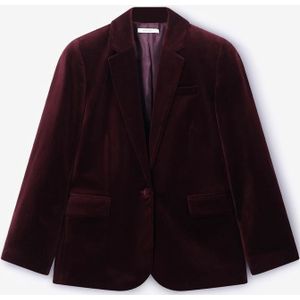 Donkerrode velvet blazer