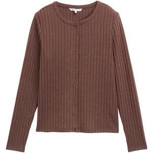 TOM TAILOR DENIM - Gebreid Vest - Chocoladebruin