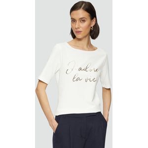 s.Oliver BLACK LABEL - T-shirt - Effen - Mix van Katoen en Elastaan