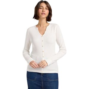 Lee Washed Waffle Henley T-shirt Met Lange Mouwen Wit L Vrouw