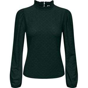 JDY - JDYCATHINKA FRILL TOP JRS - Zwart - Dames - Blouses