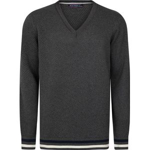 Felix Hardy - Trui - Antraciet - V-hals - Lange Mouw