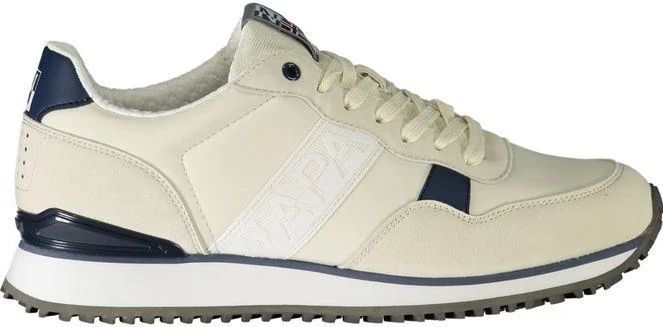 Napapijri - Witte Sneaker - Heren - Polyester - Met Contrastdetails