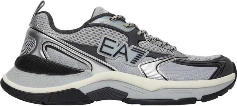 Emporio Armani - Ea7 - Sportschoenen - Grijs - Dames - Leer