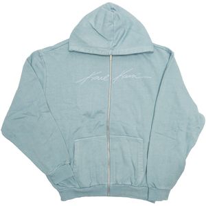 Karl Kani - Autograph Heavy OS Zip Hoodie - Lichtblauw - Sweatshirt