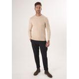 Felix Hardy Kabelgebreide Trui Met Ronde Hals - 100% Katoen Heren Beige - 2Xl