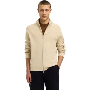 Selected Homme - SLHTELLER FN RELAXED ZIP CARDIGAN - Grijs - Heren Vest