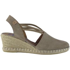 Verbenasvoor vrouwen. 0600880001 Maika taupe splitleren sandalen (37), 3 tot 5 cm, Suède, Geen, Casual