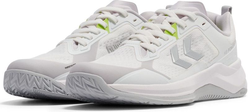 Hummel - Powerstrike Pro - Sportschoen - Zilvergrijs/Wit - Handbalschoenen