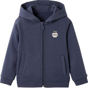 Sportieve Meisjessweater - Blauw - Met Rits en Capuchon