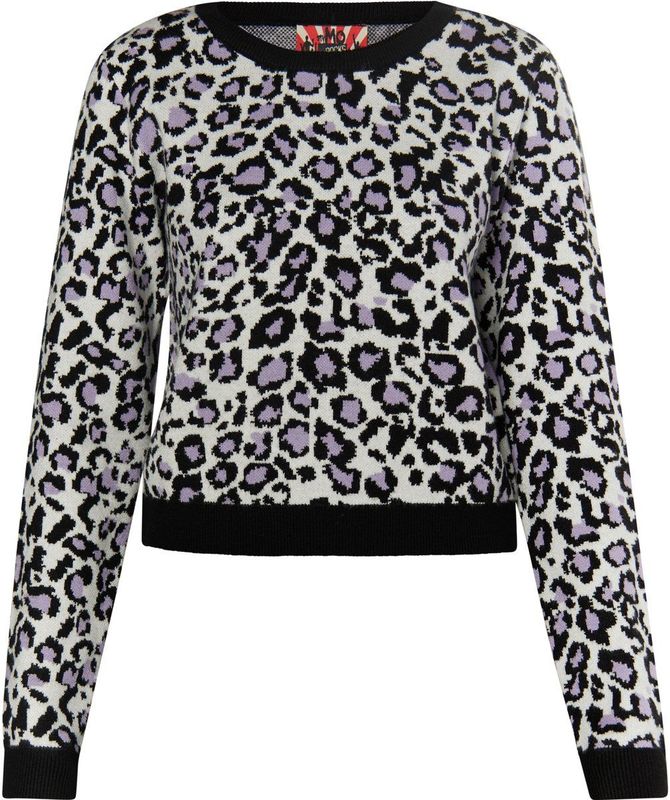 myMo ROCKS Trui 'Ucy'  lichtlila / zwart / wit