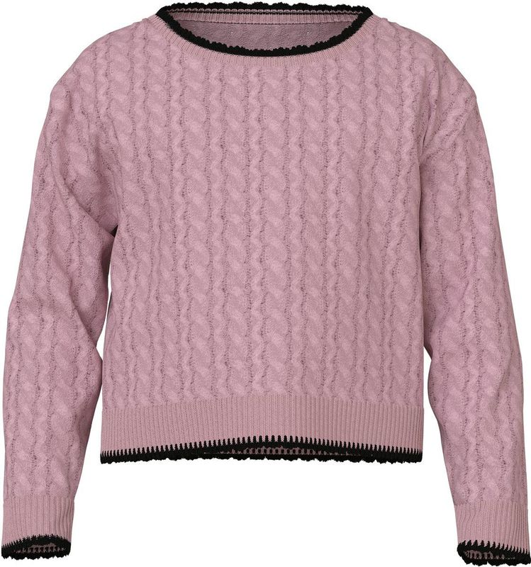 Gebreide Trui - Regular Fit - Ronde Hals - Lange Mouwen - Platgebreid