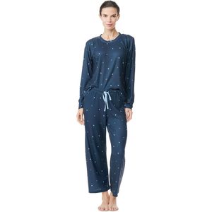 P.J. Salvage - Pyjama - Elfenbein - Butter-Jersey - Kussmund-Aufdruk
