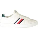 Tommy Hilfiger - Sneakers - Wit - Leren - Met Groene Accenten